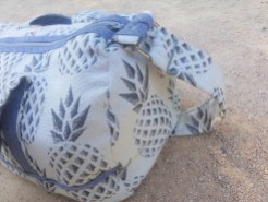 sac bowling bandouillère chouette kit toile ananas biais zip tissu couture sport diy morue 5