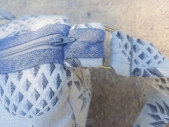 sac bowling bandouillère chouette kit toile ananas biais zip tissu couture sport diy morue 9