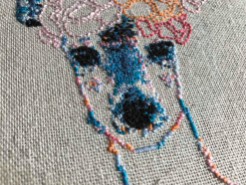 stephchard florence the deer embroidery cross stitch cerf renne point de croix broderie tambour broder déco diy vieille morue 4